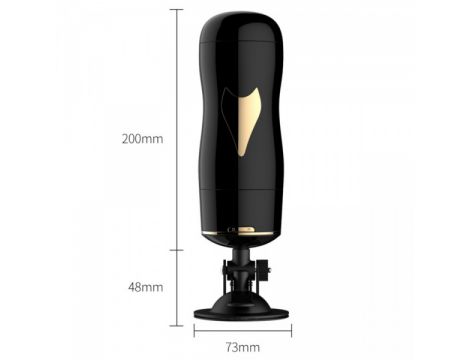 Dwustronny masturbator z wibracją B Series Fox czarny USB - 13
